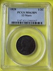 1928  Classic Head Half Cent 1 2c  Pcgs Ms63 Bn 13 Stars