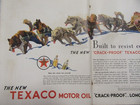 1931 Texaco Motor Oil  crack-proof  Last Longer 2-page Centerfold Print Ad