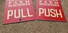International Harvester Mccormick Deering Farm Machines Push Pull Door Signs