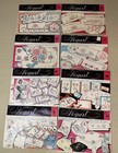 Vintage Vogart Embroidery Iron On Transfer Patterns Lot Of 8 Flowers Swans Fruit