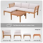 Werph 5 Pieces Outdoor Couch Patio Sectional Sofa With Acacia Wood Coffee Table