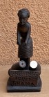 Vintage African Drummer Hand Carved Wood Sculpture Figurine Decor Ghana Souvenir