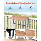 Balcony Hanging Table 15 X 39 In Outdoor Patio Railing Bar Table Adjusable