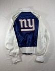 Nwt Reebok Nfl New York Giants Women s Satin Bomber Jacket Size L Blue White