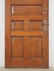 Antique 7 Panel Chestnut Wood Entry Door 82 875 X 35 75 In 