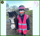 Elasticated Hi Viz Reflective Hat Head Band   Horse Riding Kids Adult Equestrian