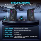 Pc Computer Speakers With Surround Sound Usb Wired Laptop Deep Bass For Desktop