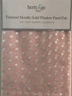 New Textured Metallic Solid Window Panel Pair Blush W silver Dots Msrp  58