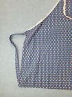 Vintage Full Bib Apron Handmade Blue Small Print Cotton 1950 s