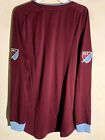 Adidas Authentic Mls Long Sleeve Team Jersey Colorado Rapids Burgundy Men s M