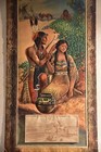 Western Windmill Company-1923 Embossed Calendar Featuring Indian Couple 21 x 11 