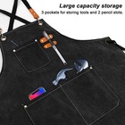 Adjustable Chef Aprons W large Pockets Heavy Duty Canvas Cross Back For Kitchen