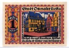 1921 Germany Osnabruck Notgeld 1 Mark Note  1186 