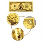 100mg 24k Gold 2003  2 Two Dollar Bill Federal Reserve Banknote With White Coa