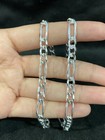  925 Sterling Silver Womens Girls Boys Men s Figaro Chain Necklace 26  