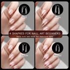 1000pcs Nail Tips Clear False Nails Full Cover For Acrylic Nails Kit 10 Sizes   
