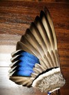 Blue Drake Native American Smudge Feather Fan Antler