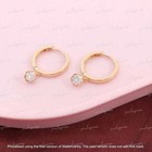 1ct Lab Created Round Diamond Drop Dangle Earrings 14k Yellow Gold Plated