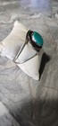 Vintage Turquoise Cuff Bracelet Sterling Silver  Stamped Mex 