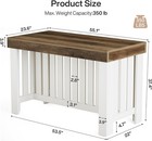 Kitchen Island With Storage Shelves 55 Inch Large Farmhouse Stationary Bar Table