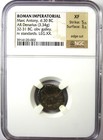 Marc Antony Ar Denarius Silver Galley Coin 32 Bc Leg Xx - Certified Ngc Xf  ef 