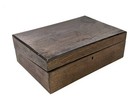 Antique 19th Century Wood Portable Writing Lap Slope Desk Box As Found