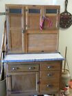 Antique Wilson Hoosier Kitchen Cabinet Circa 1917 With Replacement Parts   Books