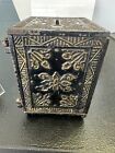 Antique A c Rex  security Safe Deposit  Cast Iron Combination Lock Still Bank