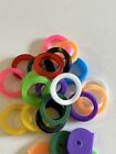 5pcs Key Cap ring Silicone Identifier Cover  Color Coded Key Id Tags