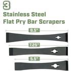 Bates- Flat Pry Bar Scraper  3 Pack  5-1 2   7-1 4  And 9-1 2   Black  Trim