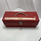 Vintage Mopar Dodge Scat Pack Metal Red Toolbox   Tray Tool Storage Box