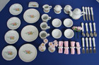 40 Pcs Mini Ceramic Tea Set Gift Girls Kids Party Dollhouse Porcelain Chinaware