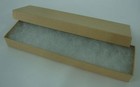 25 New 8  X 2  X 7 8  Gift Boxes Kraft Cotton Filled Jewelry Retail Supplies
