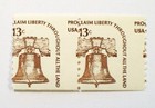 1975 Us Postage Stamp Pair  Liberty Bell  13c  Scott  1618 Misperf Error  Mnh
