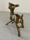 Vintage 3 5    Brass Deer Baby Fawn Figurine Kitschy