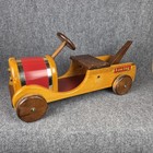 Vintage 1984 Woods Of America Wooden Pedal Car Ride On Toy Tow Truck Usa