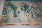 Vintage 1980 s Aspen Colorado Ski Trails Poster By Bill C  Brown