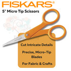 Fiskars 2 Pairs Scissors Set  Genuine 5  Micro Tip   8  Stainless Steel Scissors