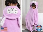 Kids Bath Towels  Premium Hooded Towel For Toddlers Coral Fleece Swimming Bat