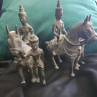 Antique Bronze Indian Hindu Khandoba Warrior guide Pair 17th-19th Century