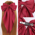 4 Pcs Silky Satin Hair Bows Big Hair Ribbons For Women Large Hair Clips For Girl
