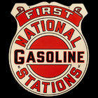 Porcelian First National Enamel Sign Size 36x30 Inches Double Sided