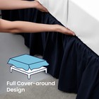 Ruffled Bed Skirts Full Size Anti-static Bedskirt Dust Ruffles With 15 Inches
