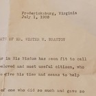 0756----1938 Wister Braxton Fredericksburg Va Mary Washington Hosp Death Letter