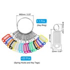 Portable Key Organizer Keychain Holder With 20 Key Label Tags For Office Hotel