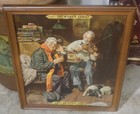 1938 H  Anderson Sweet Music Wilken Family Whiskey Hy-glo Plaque Advertisement