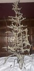 Antique Christmas Tree Rare German Large Goose Feather Tree 66    With Stand