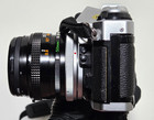 Canon Ae-1 Program 35mm Slr Film Camera W  Fd 50mm F 1 8 Lens   M10 Adapter