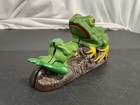 Cast Iron Mechanical Coin Bank     Two Frogs  Working Condition Vintage-style