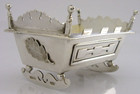 Large Heavy 96g 19th Century American Solid Silver Crib Cradle Cot Antique B l